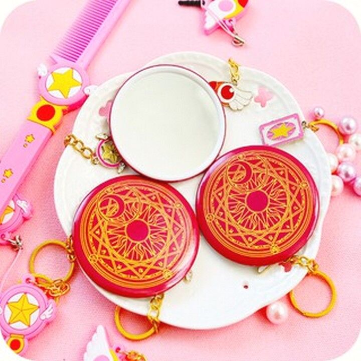 Gương Sakura Cardcaptor Thủ Lĩnh Thẻ Bài anime chibi gương bỏ túi cầm tay 2 mặt quà tặng dễ thương xinh xắn