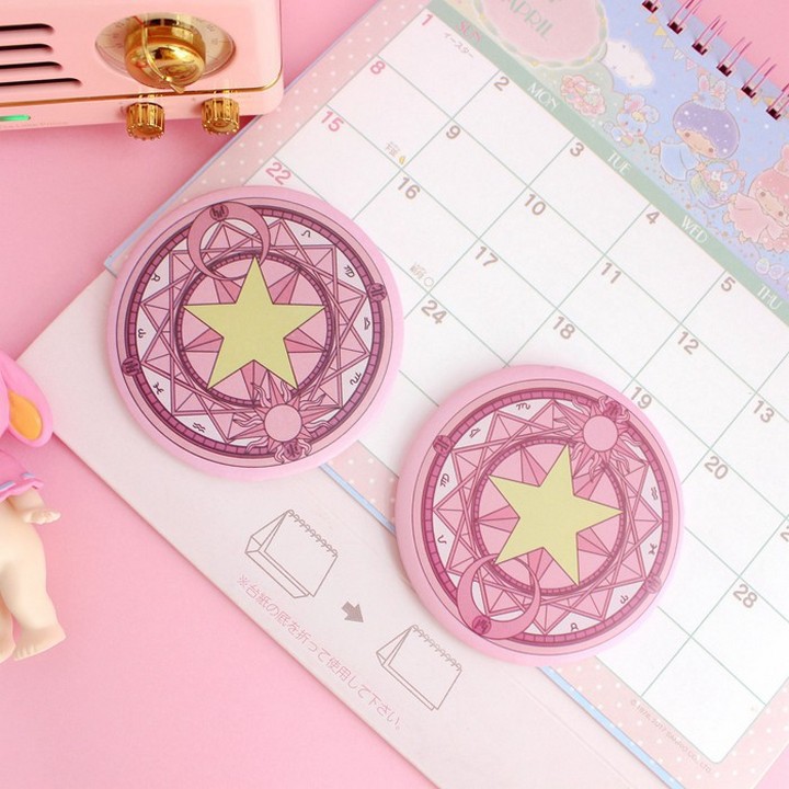 Gương Sakura Cardcaptor Thủ Lĩnh Thẻ Bài anime chibi gương bỏ túi cầm tay 2 mặt quà tặng dễ thương xinh xắn