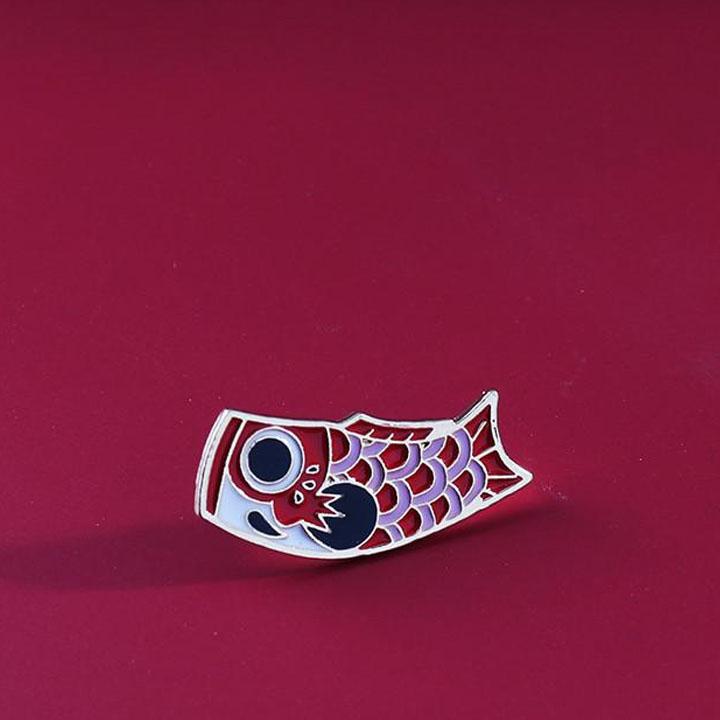 Pin cài áo anime xinh xắn huy hiệu cá Nhật Bản quà tặng trang sức dễ thương