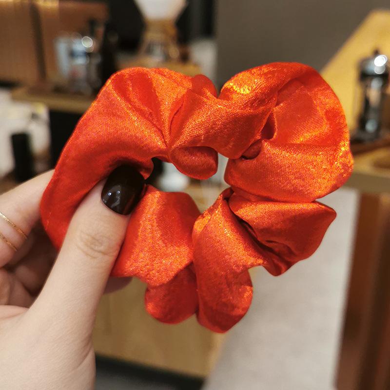 ( phi bóng ) Cột tóc vải SCRUNCHIES buộc tóc vải trơn bóng nhiều màu loại đẹp hot trend