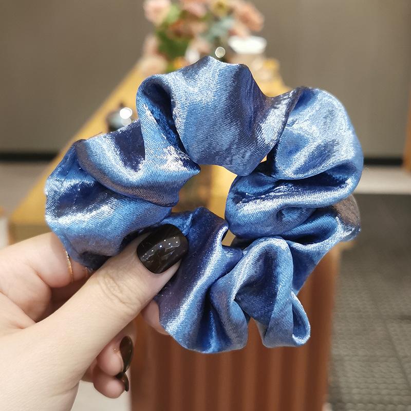 ( phi bóng ) Cột tóc vải SCRUNCHIES buộc tóc vải trơn bóng nhiều màu loại đẹp hot trend