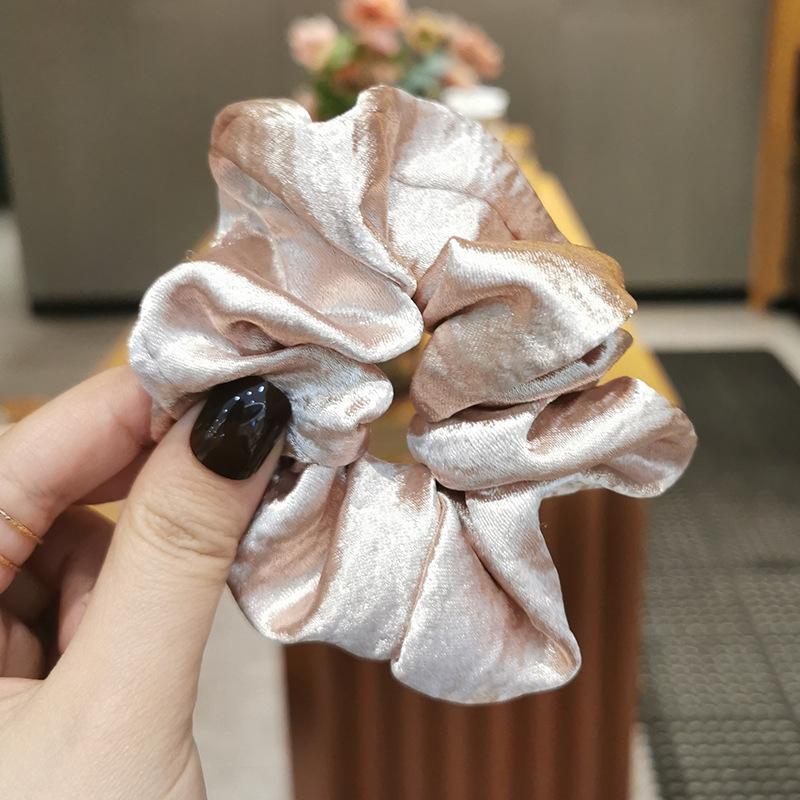 ( phi bóng ) Cột tóc vải SCRUNCHIES buộc tóc vải trơn bóng nhiều màu loại đẹp hot trend