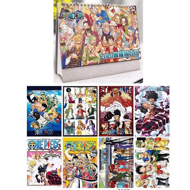 (M37) Combo 2 món anime ONE PIECE gồm quyển lịch kèm poster A3 8 tấm