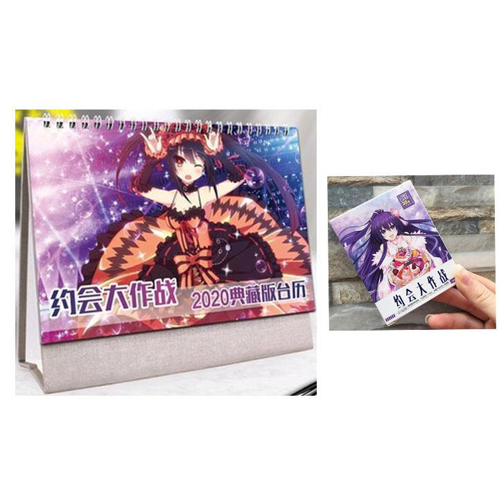 (M47) Combo 2 món anime DATE A LIVE gồm quyển lịch kèm hộp ảnh lomo