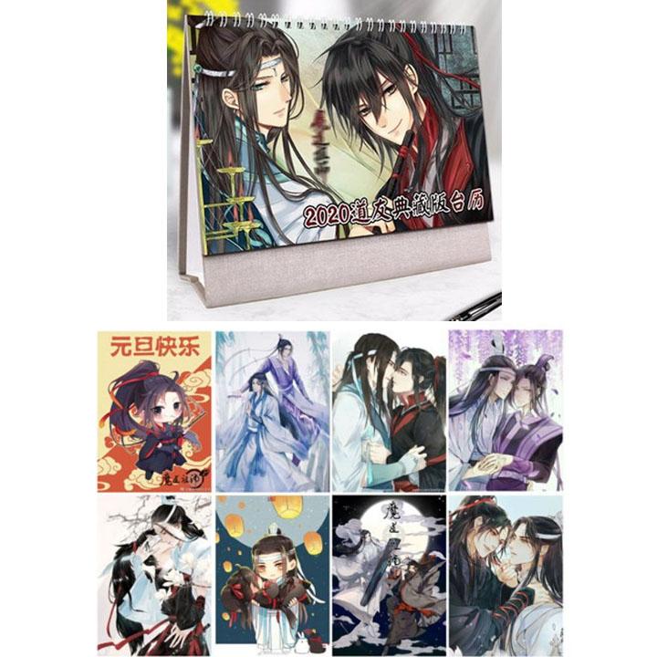 (M61) Combo 2 món anime MA ĐẠO TỔ SƯ gồm quyển lịch kèm poster A3 8 tấm
