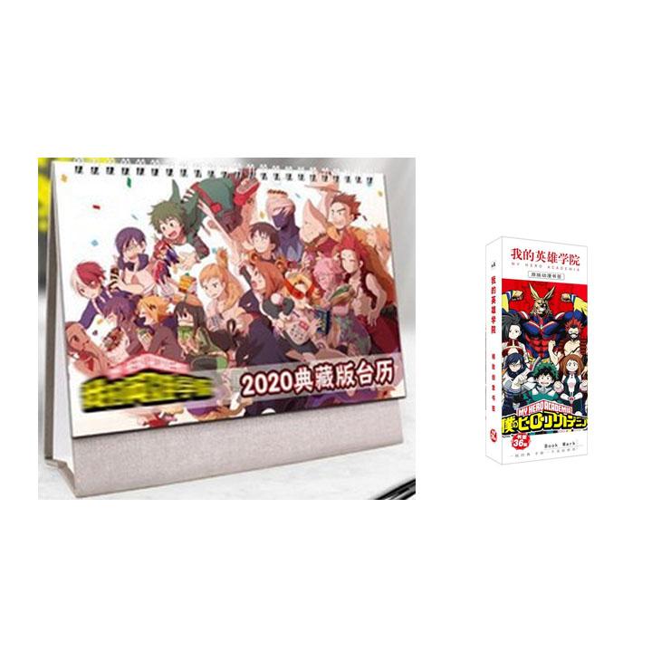 (M39) Combo 2 món anime BOKU NO HERO ACADEMI Học Viện Anh Hùng gồm quyển lịch kèm hộp ảnh lomo