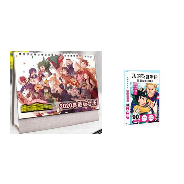 (M38) Combo 2 món anime BOKU NO HERO ACADEMI Học Viện Anh Hùng gồm quyển lịch kèm hộp ảnh lomo