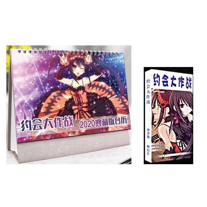 (M48) Combo 2 món anime DATE A LIVE gồm quyển lịch kèm hộp ảnh postcard