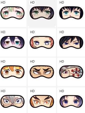 Bịt mắt KIMETSU NO YAIBA trụ cột miếng che mắt ngủ in hình anime chibi