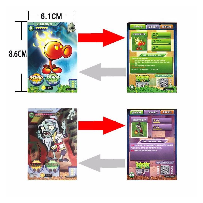 Set 8 cái ảnh thẻ nhân vật PLANTS VS ZOMBIES anime chibi in hình đẹp