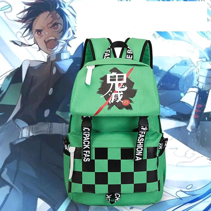 (450k) Balo Kimetsu No yaiba tanjiro cặp sách đi học truyện tranh Thanh gươm diệt quỷ đựng vừa khổ A4