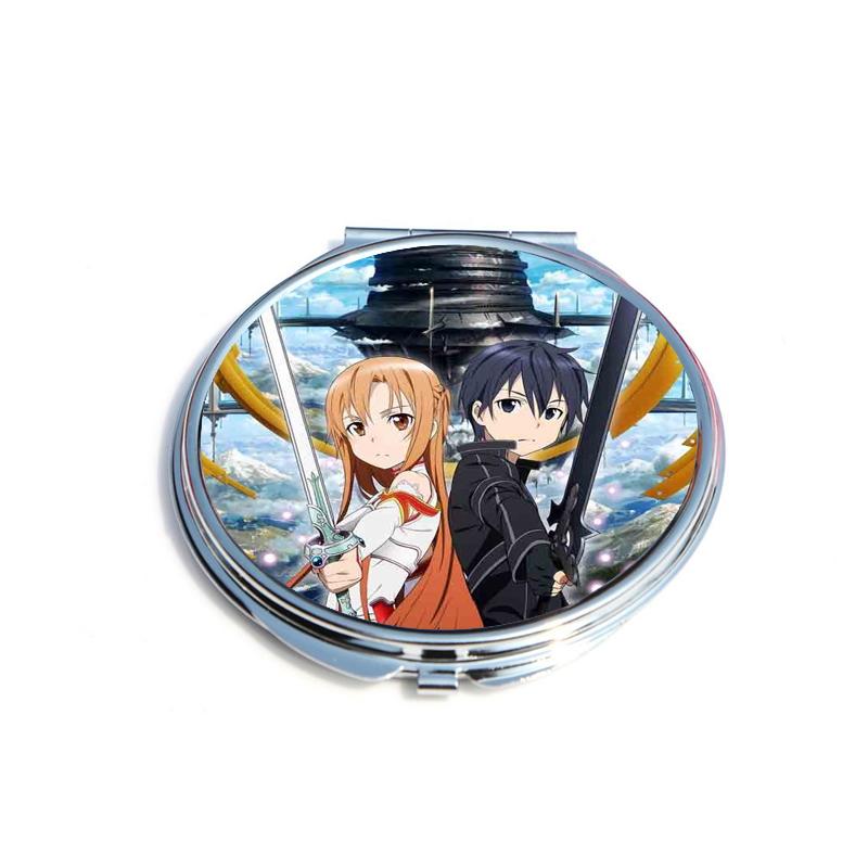 ( tròn ) Gương Sword art online gương bỏ túi cầm tay 2 mặt dễ thương tiện lợi quà tặng độc đáo