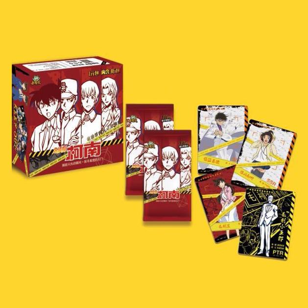 Set 8 ảnh thẻ CONAN THÁM TỬ LỪNG DANH hai mẫu xanh đỏ in hình anime chibi