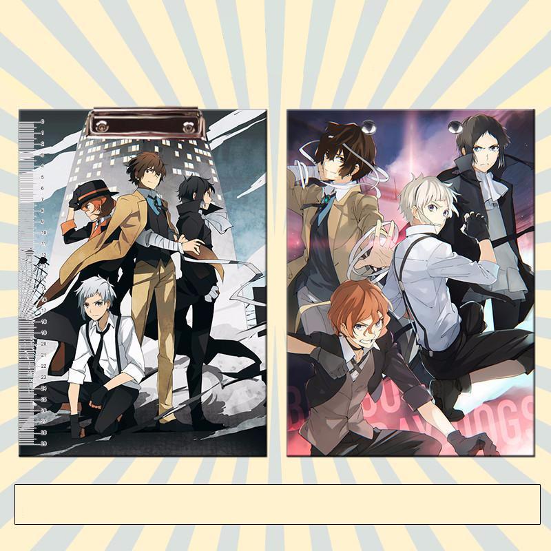 Bảng kẹp bìa giấy A4 in hình anime chibi BUNGOU STRAY DOGS IDENTITY V ONE PICECE đồ dùng học tập xinh xắn tiện lợi