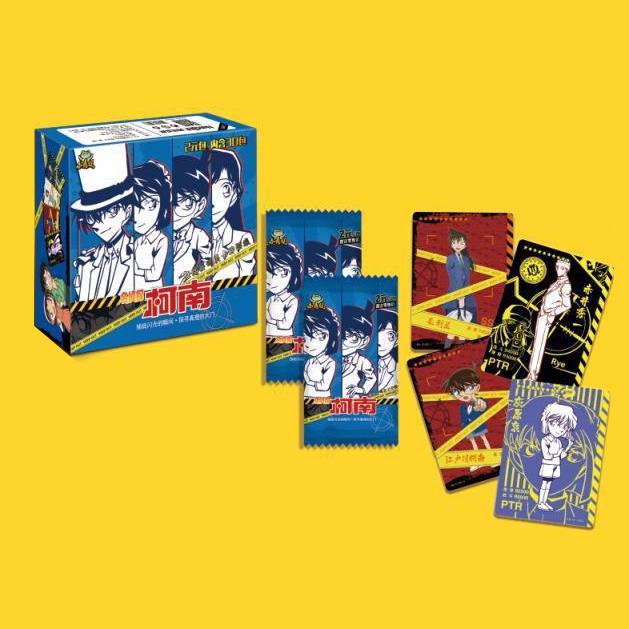 Set 8 ảnh thẻ CONAN THÁM TỬ LỪNG DANH hai mẫu xanh đỏ in hình anime chibi