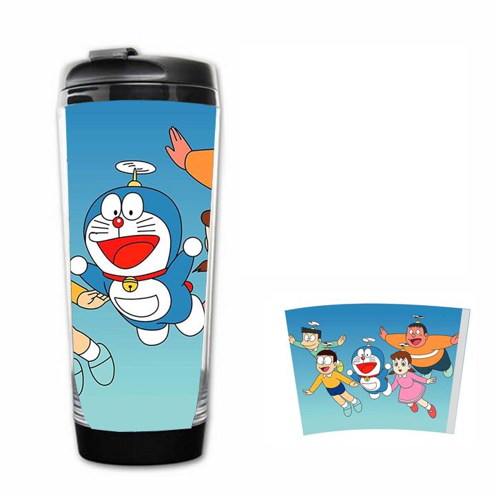 Máy nghe nhạc DORAEMON cầm tay mini tặng tai nghe cắm dây có mic và dây sạc mp3 anime chibi