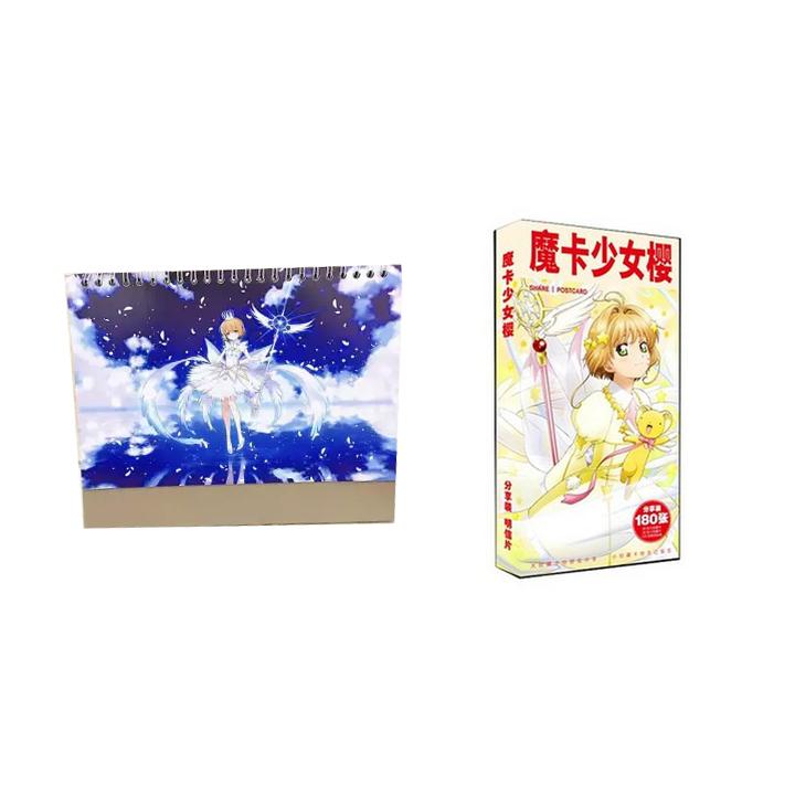 (M69) Combo 2 món Sakura thủ lĩnh thẻ bài gồm lịch để bàn postcard