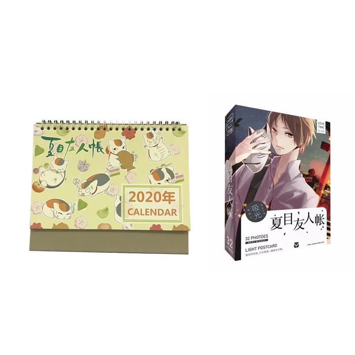(M68) Combo 2 món Natsume yuujinchou gồm lịch để bàn postcard