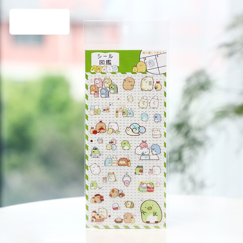 Hình dán sticker thú nhún xanh cam dễ thương ngộ nghĩnh