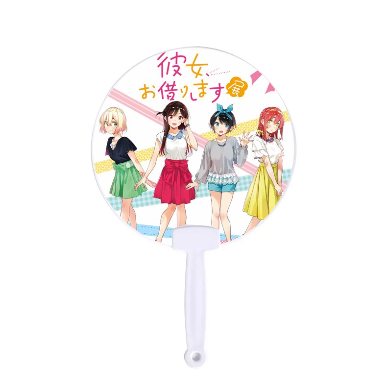Quạt tròn Kanojo Okarishimasu DỊCH VỤ THUÊ BẠN GÁI in hình anime chibi quạt cầm tay cổ trang cosplay