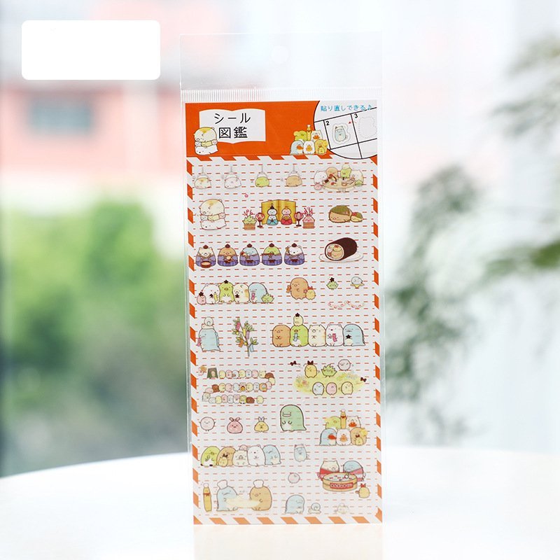 Hình dán sticker thú nhún xanh cam dễ thương ngộ nghĩnh
