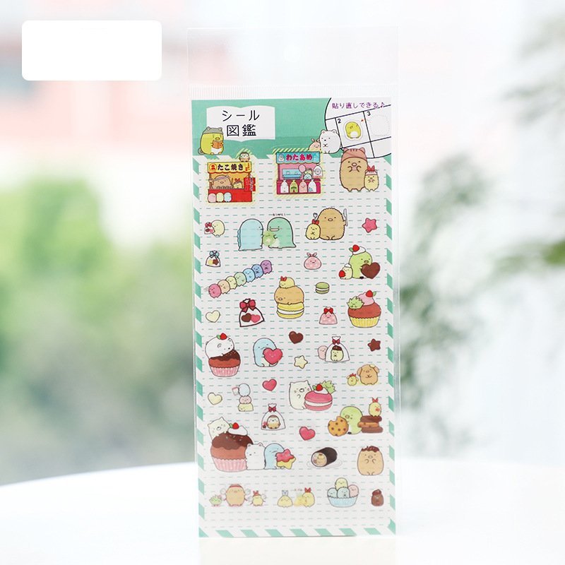 Hình dán sticker thú nhún xanh cam dễ thương ngộ nghĩnh