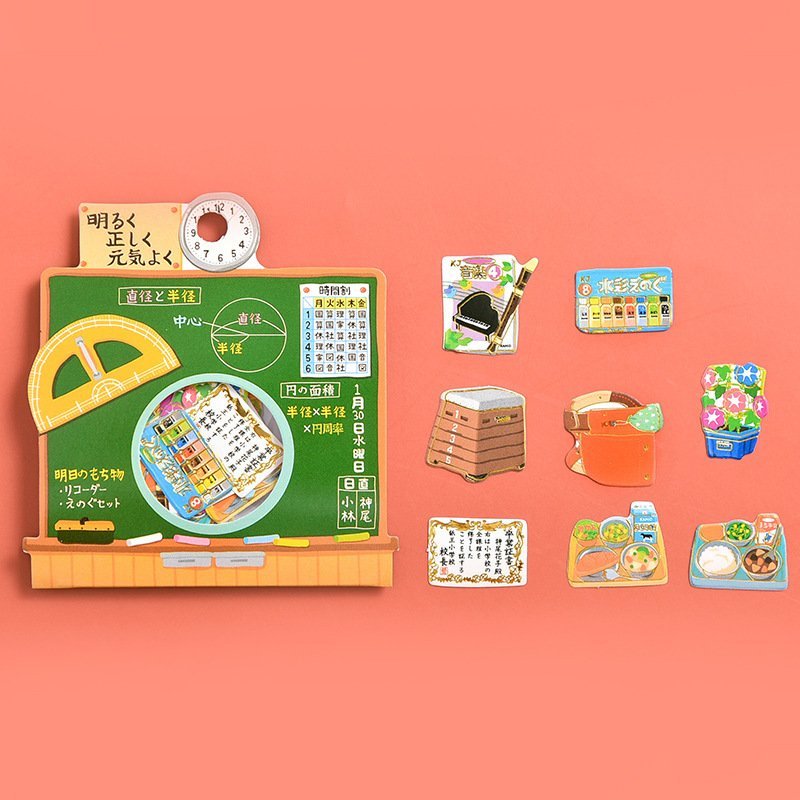 Túi hình dán sticker đồ ăn đồ dùng học tập đồ dùng gia đình