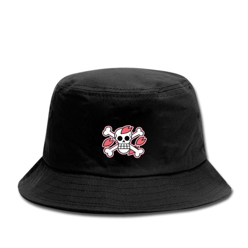 Mũ bucket anime One Piece Đảo hải tặc biểu tượng các băng nón đen đi học