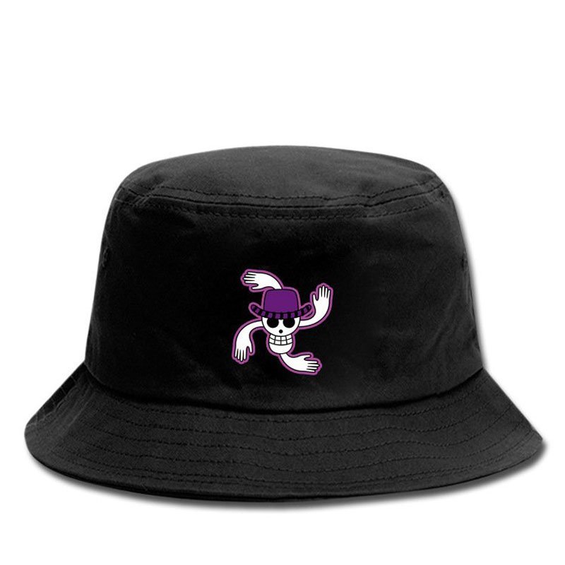 Mũ bucket anime One Piece Đảo hải tặc biểu tượng các băng nón đen đi học