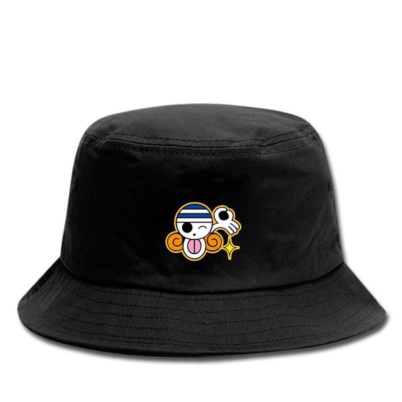 Mũ bucket anime One Piece Đảo hải tặc biểu tượng các băng nón đen đi học
