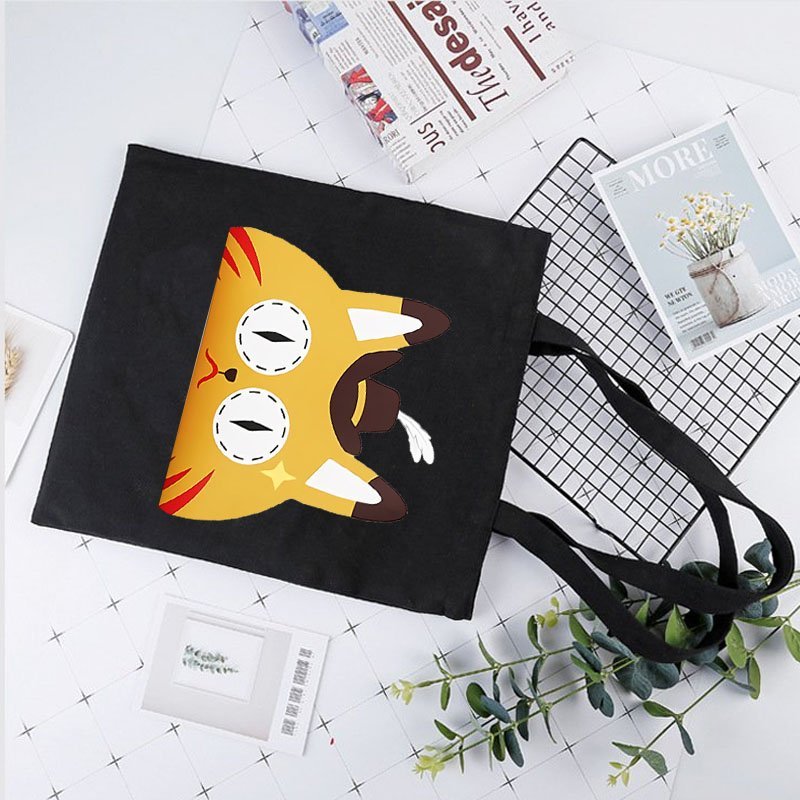 Túi tote trắng đen Identity V Nhân cách thứ năm PET mèo Mr.Wisker NetEase