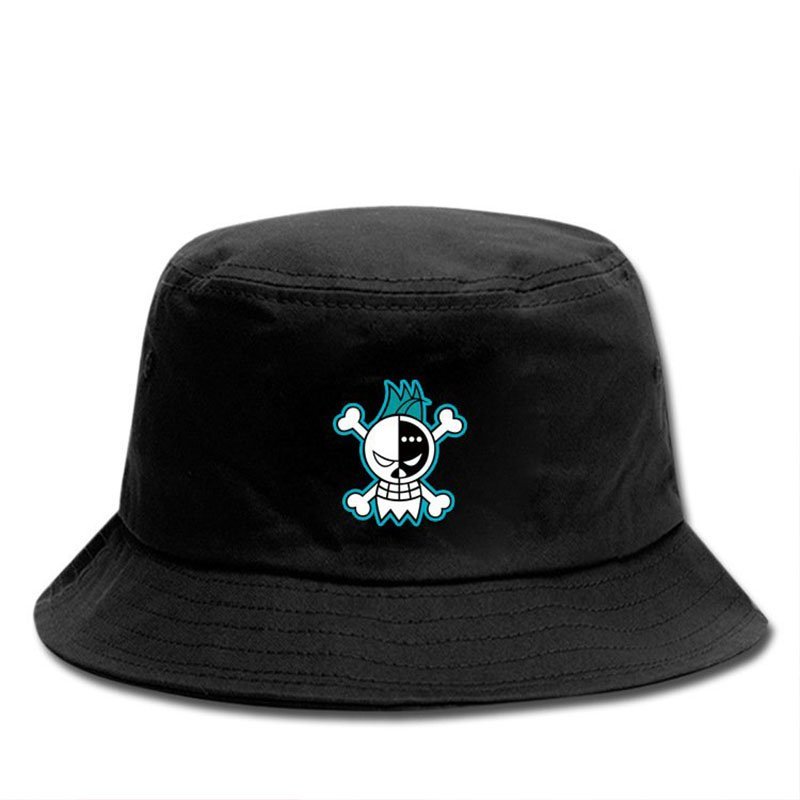Mũ bucket anime One Piece Đảo hải tặc biểu tượng các băng nón đen đi học