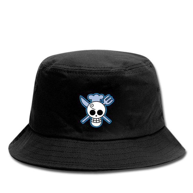 Mũ bucket anime One Piece Đảo hải tặc biểu tượng các băng nón đen đi học