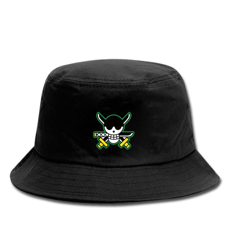 Mũ bucket anime One Piece Đảo hải tặc biểu tượng các băng nón đen đi học