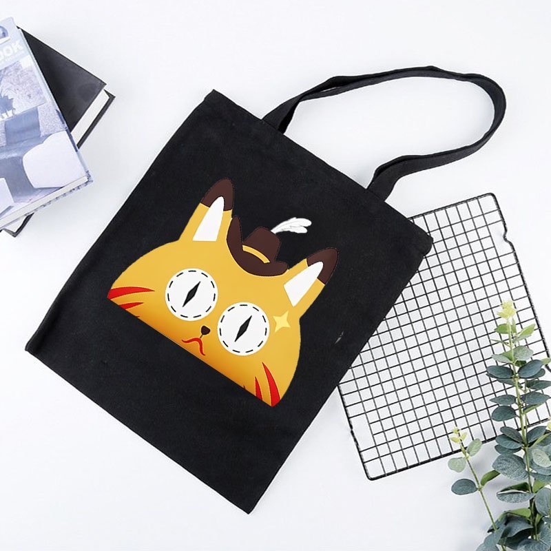 Túi tote trắng đen Identity V Nhân cách thứ năm PET mèo Mr.Wisker NetEase