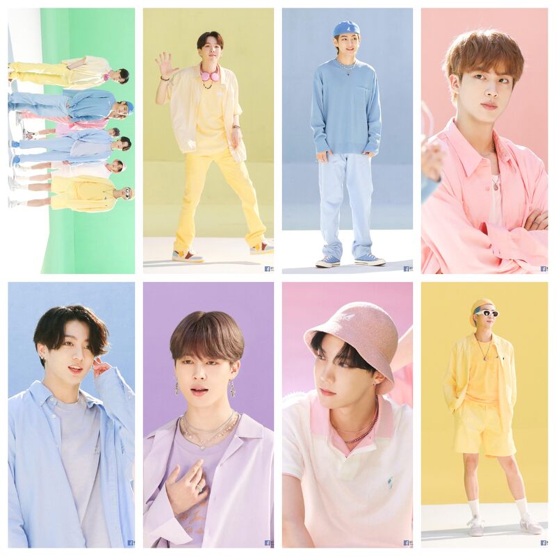 (5 mẫu) Poster BTS Dynamite A4 thần tượng idol tranh treo album ảnh in hình đẹp