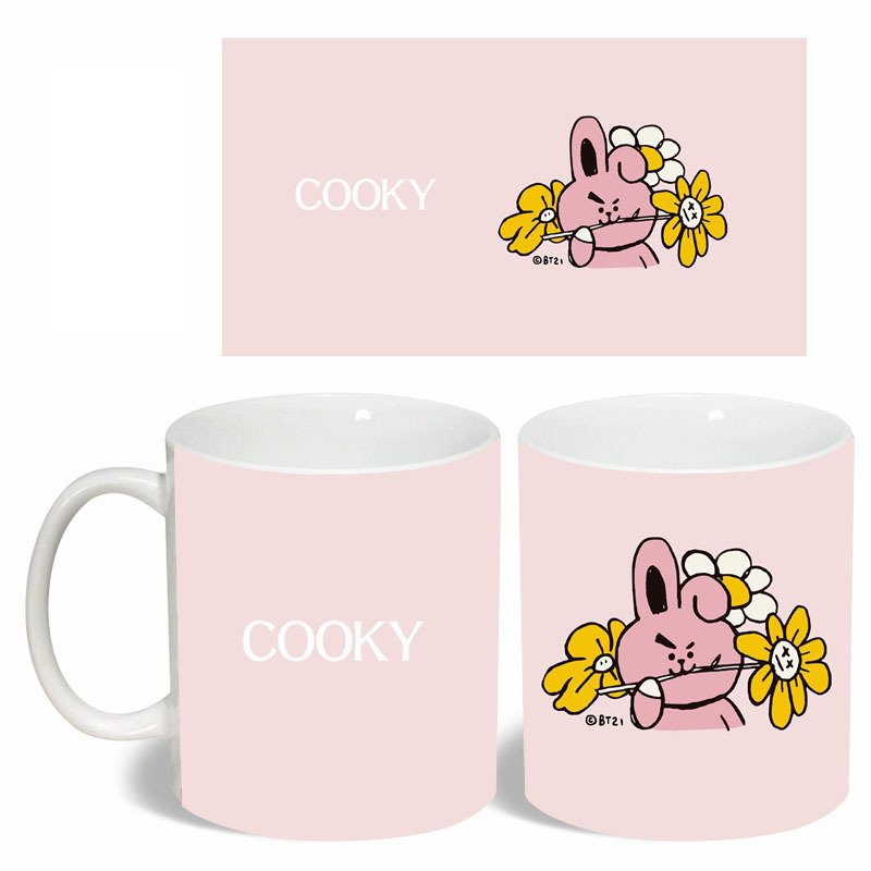 Cốc ly sứ BTS chibi Tata Cooky Chimmy RJ Shooky Koya Mang in hình idol thần tượng