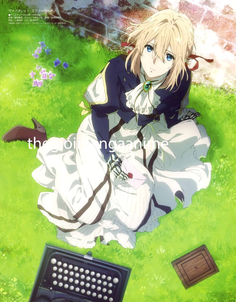 Tấm Poster anime cao cấp giấy 260gsm Violet Evergarden chibi ảnh đẹp