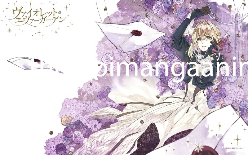 Tấm Poster anime cao cấp giấy 260gsm Violet Evergarden chibi ảnh đẹp