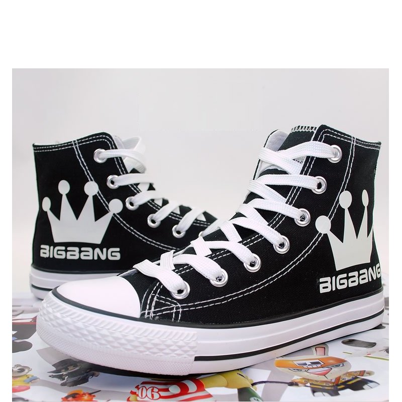 Giày thể thao nam nữ in hình logo BIG BANG thời trang unisex phong cách Hàn Quốc Kpop