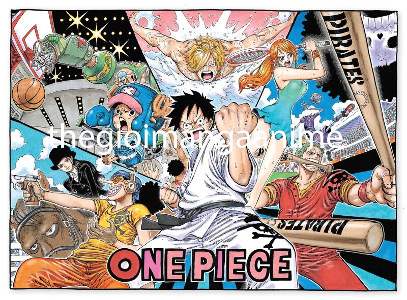 (V04) Tấm Poster anime cao cấp One Piece Đảo Hải Tặc Luffy chibi ảnh đẹp