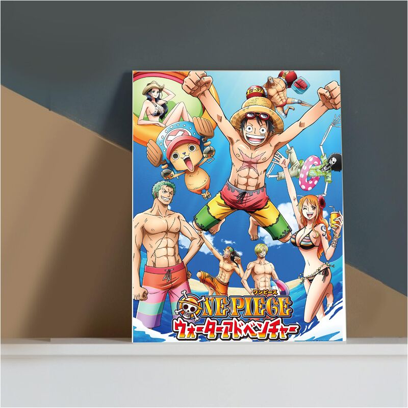 (V04) Tấm Poster anime cao cấp One Piece Đảo Hải Tặc Luffy chibi ảnh đẹp