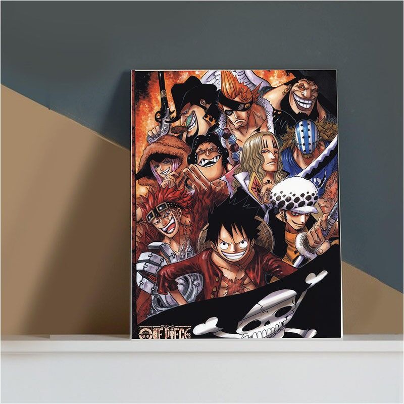 (V01) Tấm Poster anime cao cấp giấy 260gsm One Piece Đảo Hải Tặc Luffy chibi ảnh đẹp