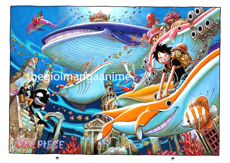 (V01) Tấm Poster anime cao cấp giấy 260gsm One Piece Đảo Hải Tặc Luffy chibi ảnh đẹp