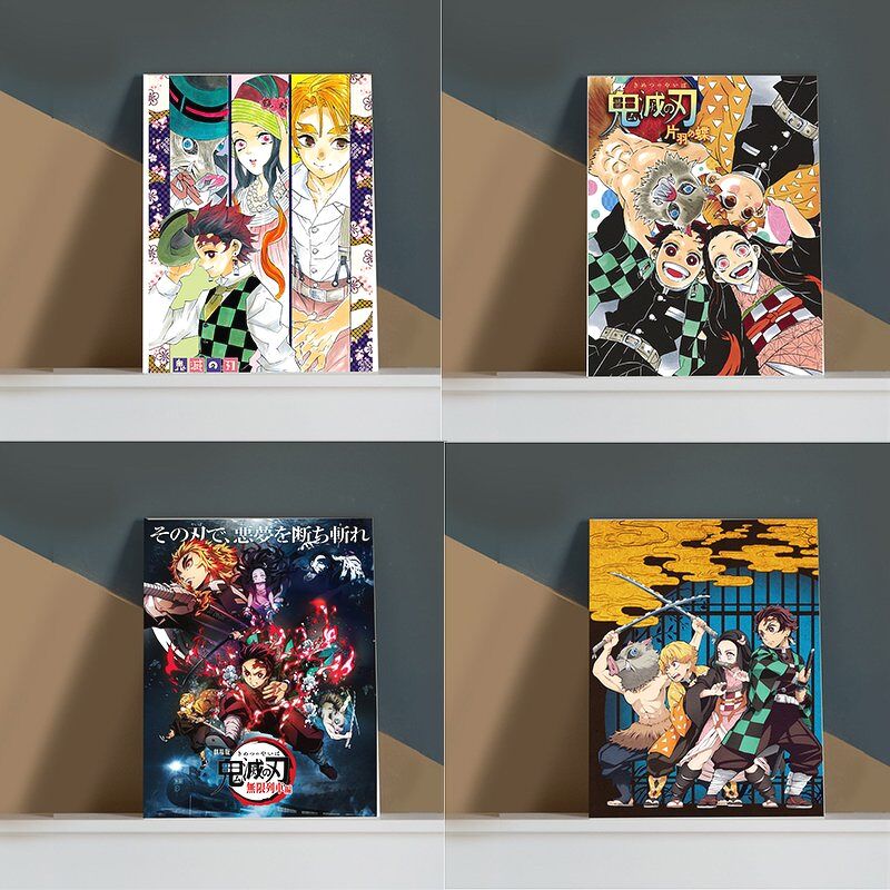 (V01) Tấm Poster anime cao cấp giấy 260gsm Kimetsu no Yaiba Thanh gươm diệt quỷ chibi ảnh đẹp