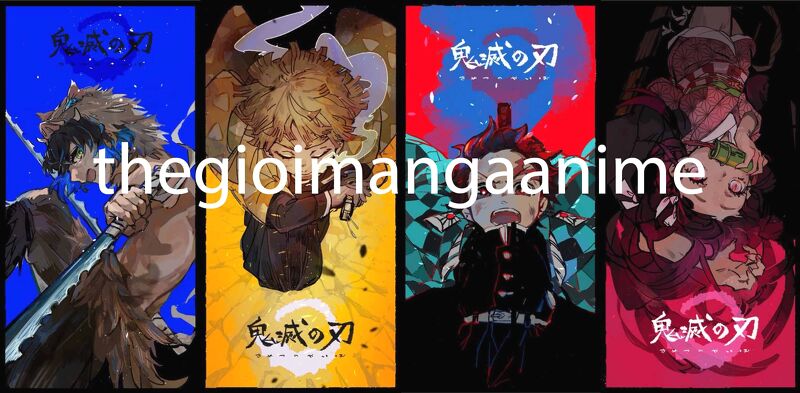 (V03) Tấm Poster anime cao cấp giấy 260gsm Kimetsu no Yaiba Thanh gươm diệt quỷ hình chibi ảnh đẹp