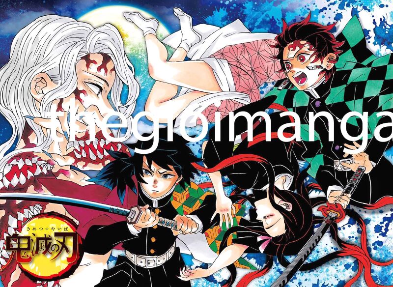 (V01) Tấm Poster anime cao cấp giấy 260gsm Kimetsu no Yaiba Thanh gươm diệt quỷ chibi ảnh đẹp