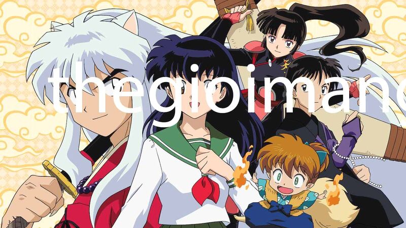 Tấm Poster anime cao cấp giấy 260gsm INUYASHA Khuyển dạ xoa hình chibi ảnh đẹp