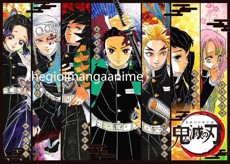 (V01) Tấm Poster anime cao cấp giấy 260gsm Kimetsu no Yaiba Thanh gươm diệt quỷ chibi ảnh đẹp