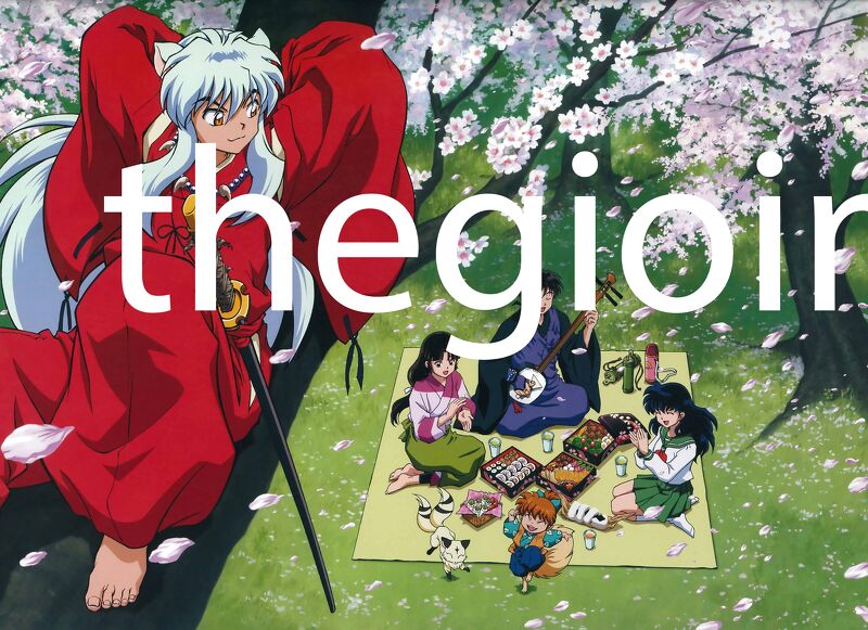 Tấm Poster anime cao cấp giấy 260gsm INUYASHA Khuyển dạ xoa hình chibi ảnh đẹp